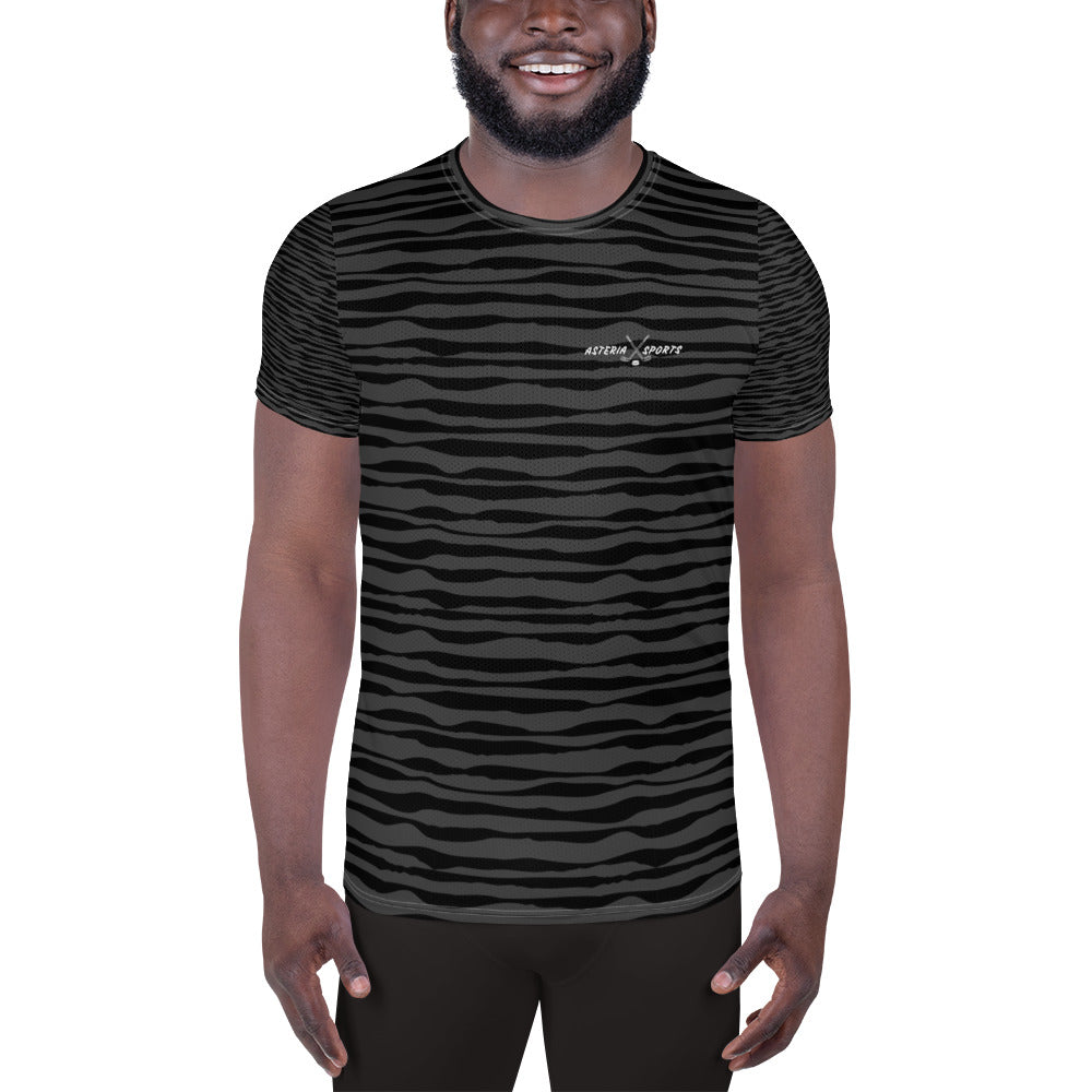 Men's Athletic T-shirt I Black Tiger