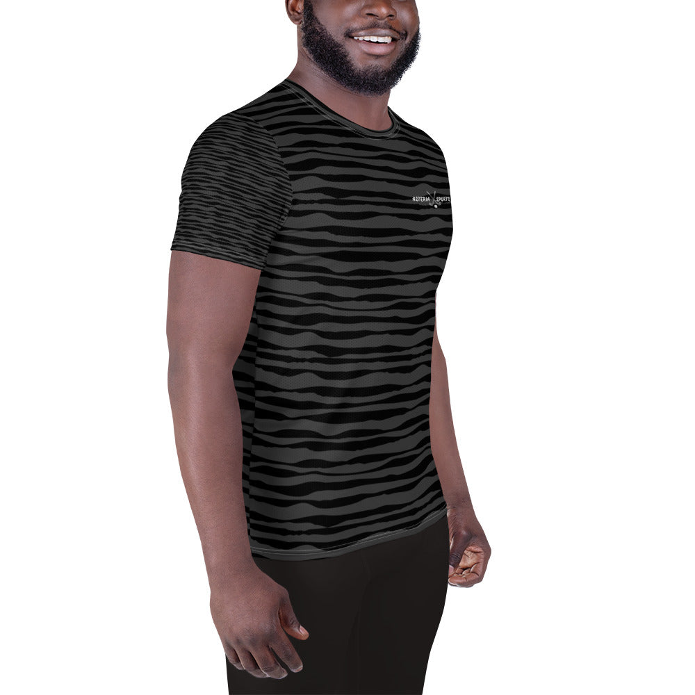 Men's Athletic T-shirt I Black Tiger