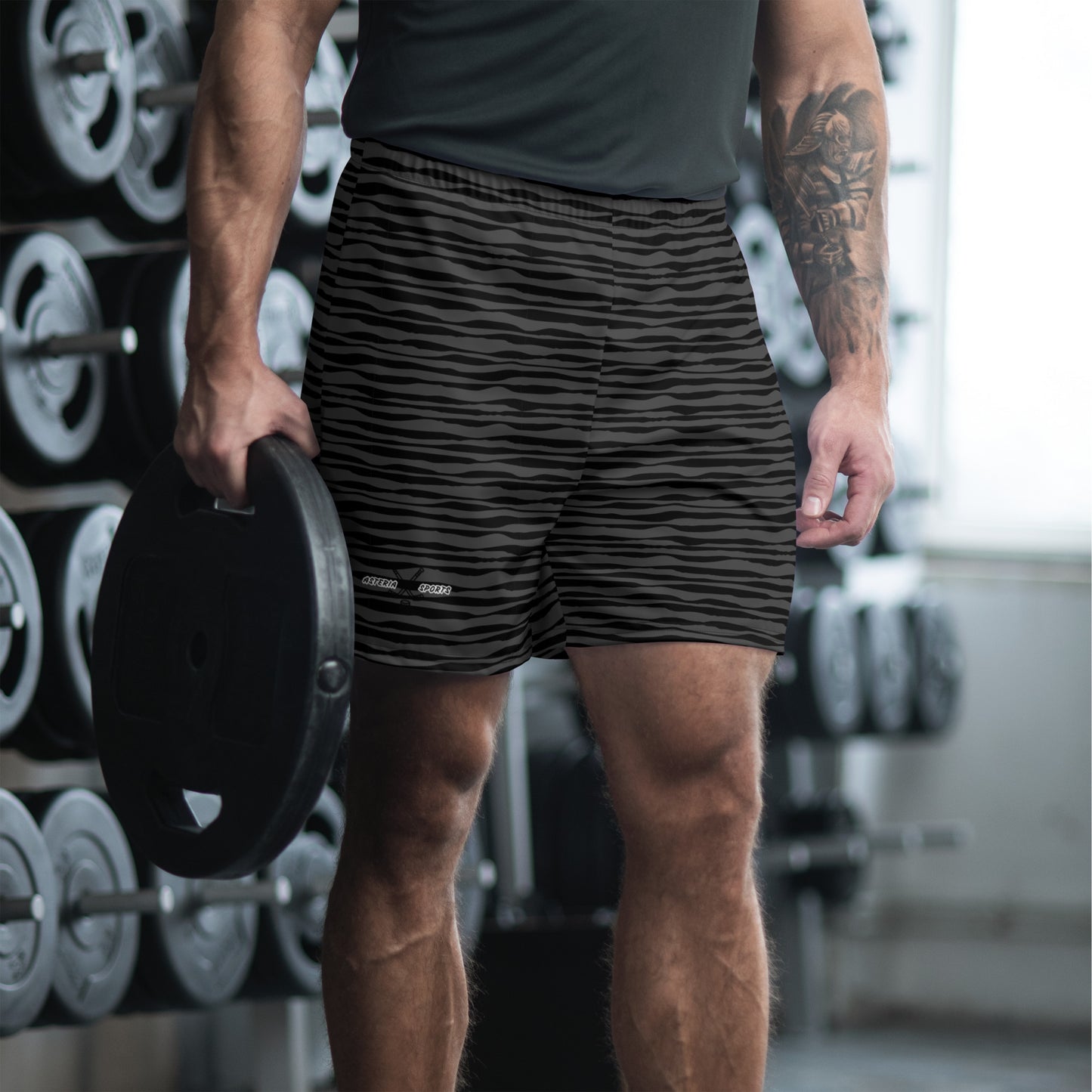 Men's Athletic Shorts I Black Tiger